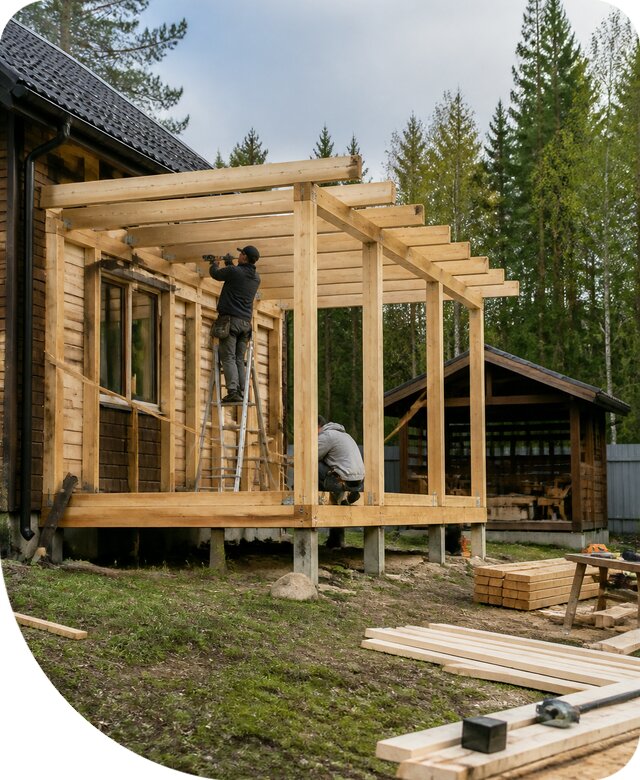 Строительство пристроек и построек на участке в Долгопрудном