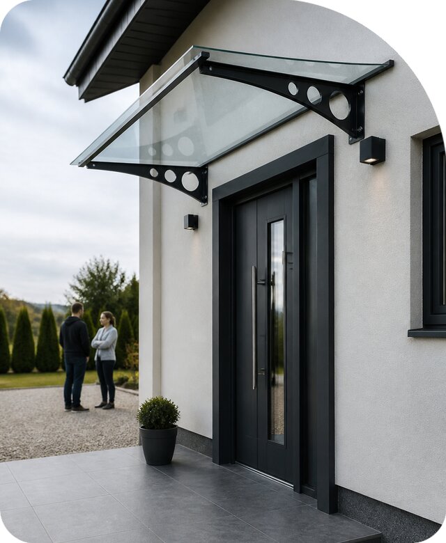 Козырек над входом под ключ в Долгопрудном от 25365 р. | РадиДОМА-Длг